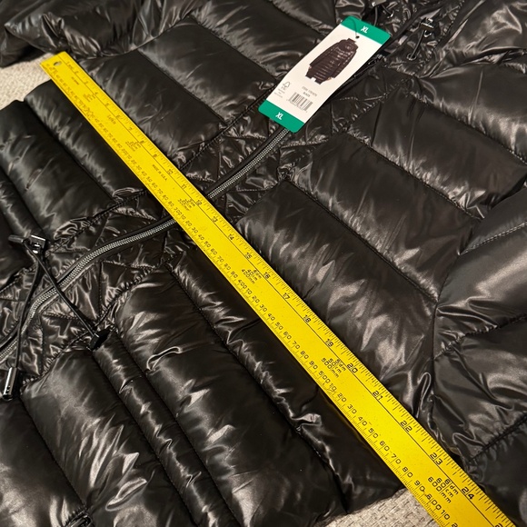 KENNETH COLE BLACK WOMENS HOODED QUILTED LINED  PUFFER JACKET SIZES S  L XL XXL - Picture 3 of 16